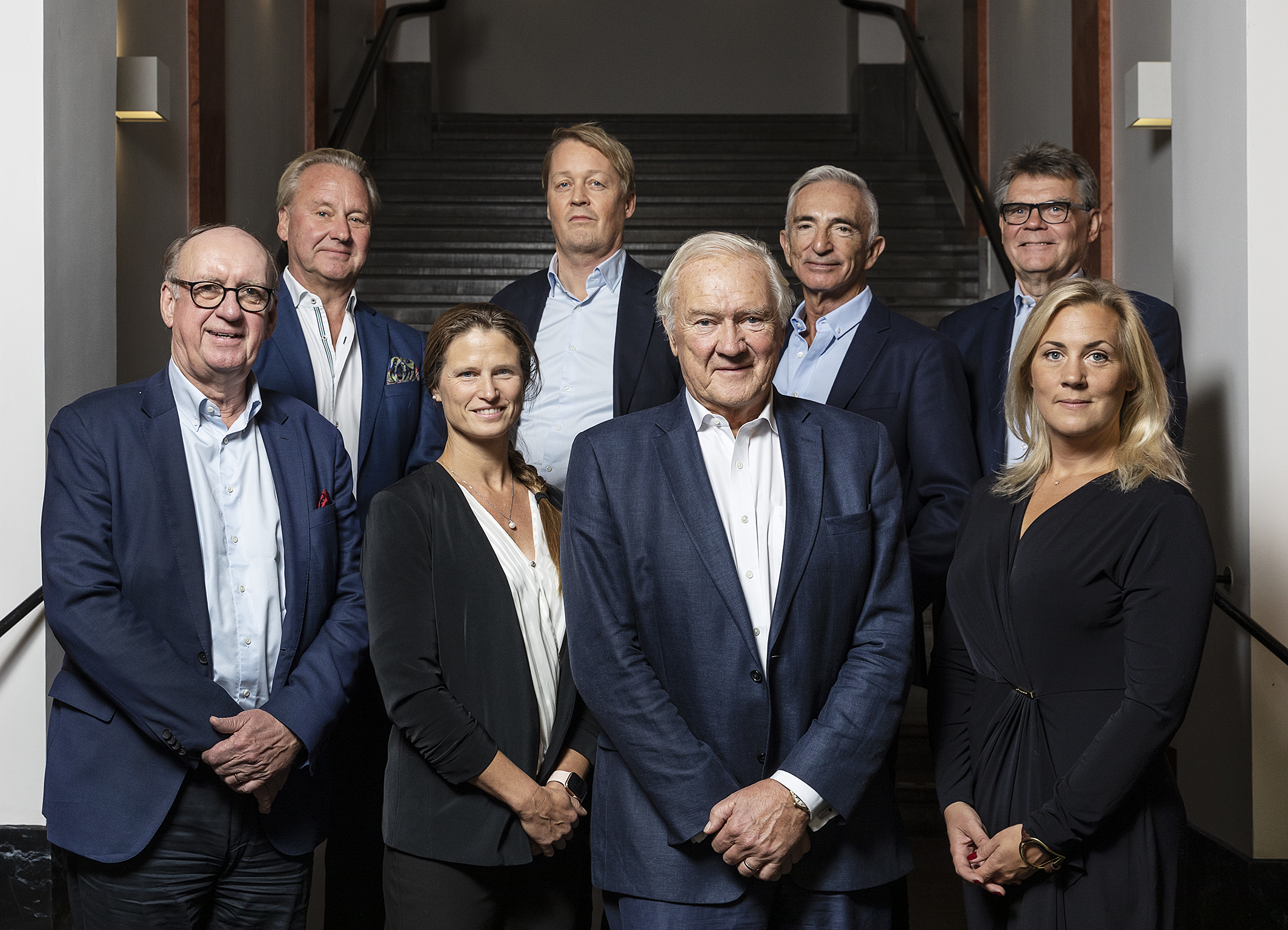 Bakre: Lars Nordin, Tomas Ståhl, John Wattin, Ulf Hjalmarsson. Nedre: Dick Orrland, Elin Solberg, Nils Bergström, Katarina Mark.